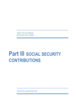 Part III SOCIAL SECURITY CONTRIBUTIONS