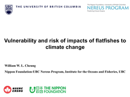 Vulnerability and Risk of Impacts of Flatfishes to Climate Change