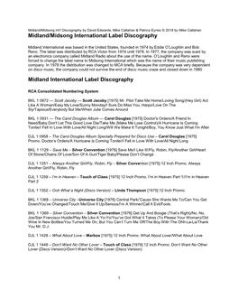 Midland/Midsong International Label Discography