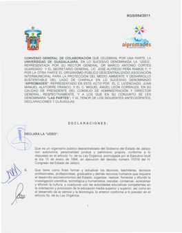 CONVENIO GENERAL DE Colaboración QUE CELEBRAN