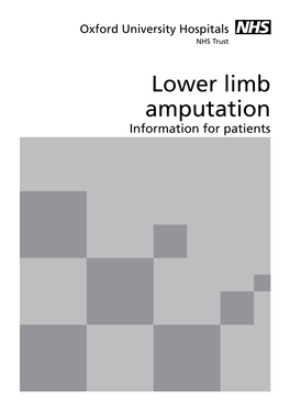 Lower Limb Amputation