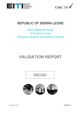 Validation Report