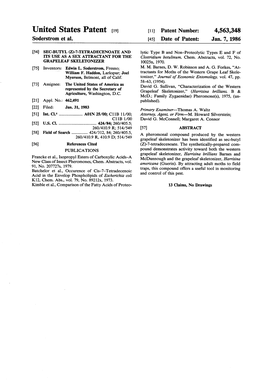 United States Patent (19) 11 Patent Number: 4,563,348 Soderstrom Et Al
