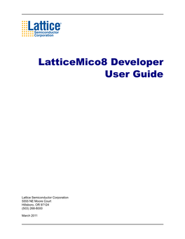 Latticemico8 Developer User Guide