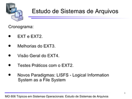 Estudo De Sistemas De Arquivos