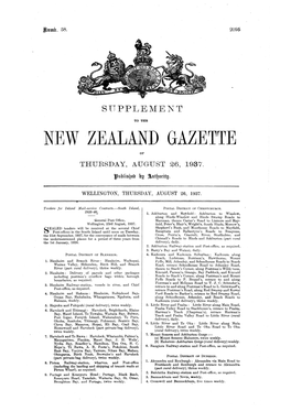 New Zealand Gazette of Thursday, August 26, 1937