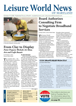 From Clay to Display Board Authorizes Consulting Firm to Negotiate Broadband Services
