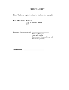 Art-Inspired Techniques for Visualizing Time-Varying Data, Alark Joshi
