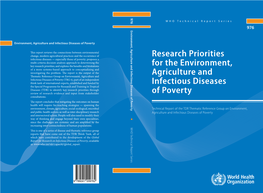 Research Priorities for the Environment, Agriculture and Infectious Diseases of Poverty