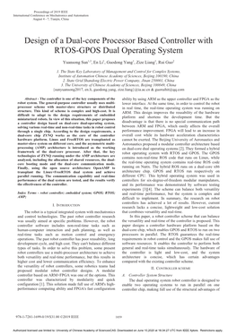 Design of a Dual-Core Processor Based Controller with RTOS-GPOS