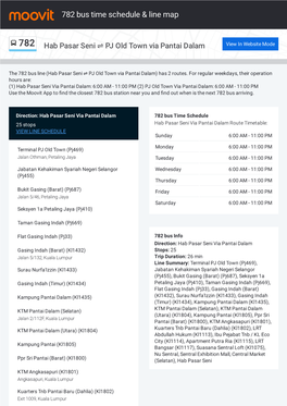 782 Bus Time Schedule & Line Route