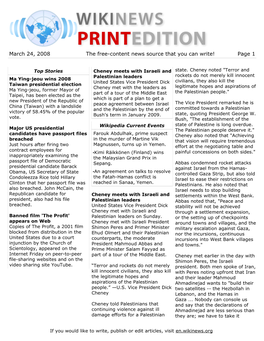 March 24, 2008 the Free-Content News Source That You Can Write! Page 1