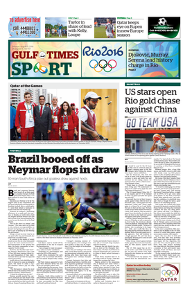 Brazil Booed Off As Neymar Flops in Draw