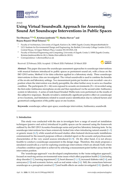 Using Virtual Soundwalk Approach for Assessing Sound Art Soundscape Interventions in Public Spaces