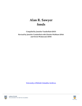 Alan R. Sawyer Fonds