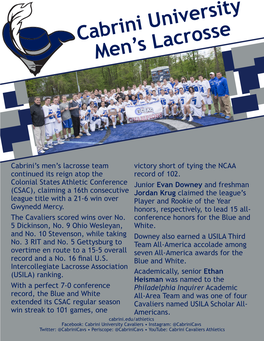 Cabrini University Men's Lacrosse