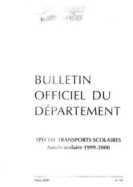 Bulletin Officiel Du Département Des Landes