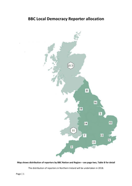 BBC Local Democracy Reporter Allocation