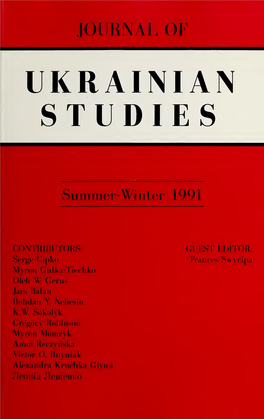 Journal of Ukrainian Studies