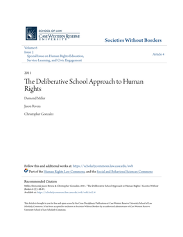 The Deliberative School Approach to Human Rights