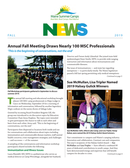 Annual Fall Meeting Draws Nearly 100 MSC Professionals ‘This Is the Beginning of Conversations, Not the End’