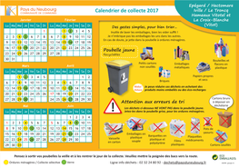 Calendrier De Collecte 2017