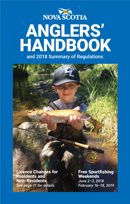 Anglers' Handbook • 2018 1 Message from Honourable Keith Colwell, Minister of Fisheries and Aquaculture