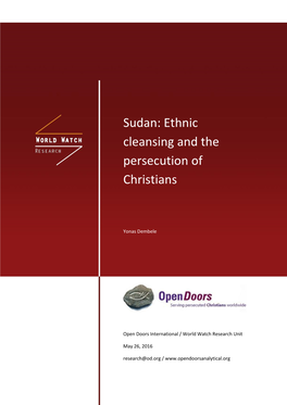 Sudan: Ethnic Cleansing and the Persecution of Christians