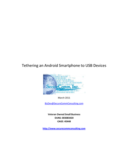 Tethering an Android Smartphone to USB Devices