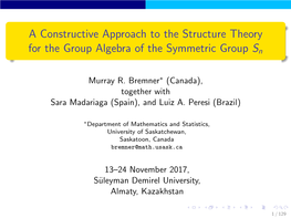 A Constructive Approach to the Structure Theory for the Group Algebra of the Symmetric Group Sn