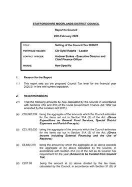 Staffordshire Moorlands District Council