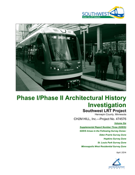 Phase I/Phase II Architectural History Investigation, Vol 6