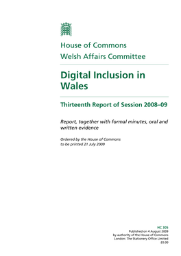 Digital Inclusion in Wales