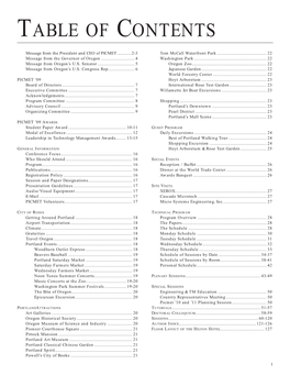 Table of Contents