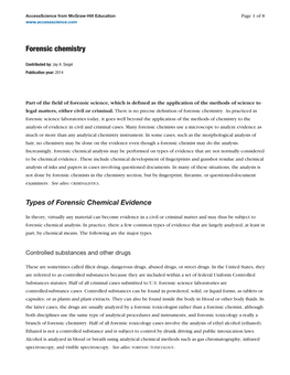 Forensic Chemistry