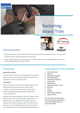 Barbering: Beard Trim