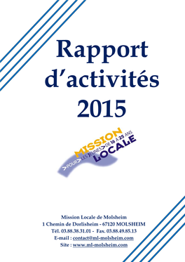 Rapport D'activités 2015