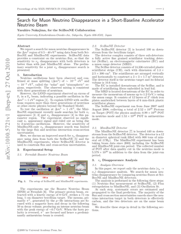 Search for Muon Neutrino Disappearance in a Short-Baseline