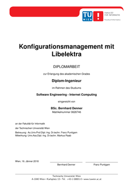 Configuration Management with Libelektra