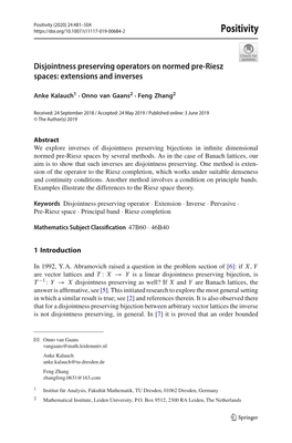 Disjointness Preserving Operators on Normed Pre-Riesz Spaces: Extensions and Inverses