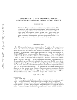 Periods and $(\Chi, B) $-Factors of Cuspidal Automorphic Forms Of