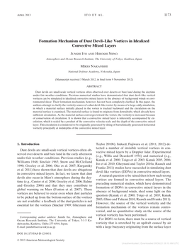 Formation Mechanism of Dust Devil–Like Vortices in Idealized Convective Mixed Layers