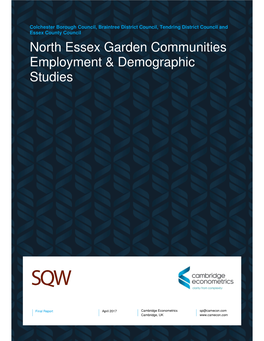 North Essex Garden Communities Employment & Demographic Studies