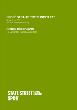 SPDR® STRAITS TIMES INDEX ETF Annual Report 2019