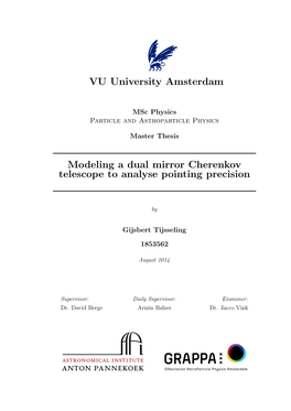 Modeling a Dual Mirror Cherenkov Telescope to Analyse Pointing Precision