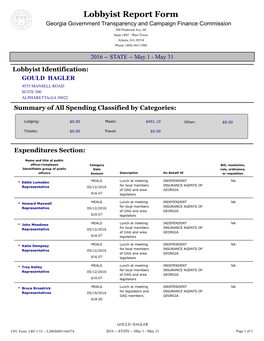 Lobbyist Report Form