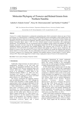 Molecular Phylogeny of Trametes and Related Genera from Northern Namibia