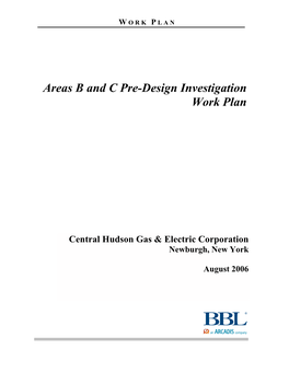 Areas B and C Pre-Design Investigation Work Plan