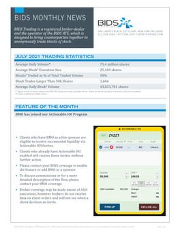 Bids Monthly News