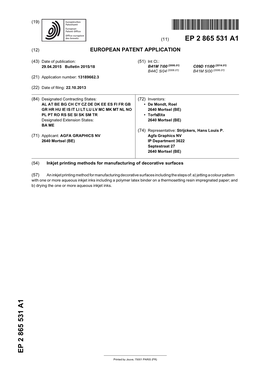 Inkjet Printing Methods for Manufacturing of Decorative Surfaces